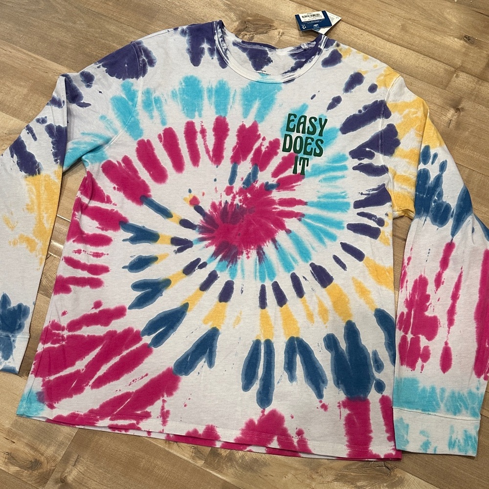 JCPenney Colorful Tie-Dye Long Sleeve Tee